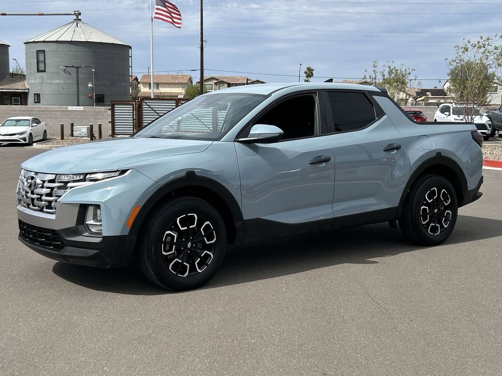Blue / Stone 2022 Hyundai Santa Cruz SEL Crew Cab FWD Pickup Truck Front-Wheel Drive 8-Speed Automatic