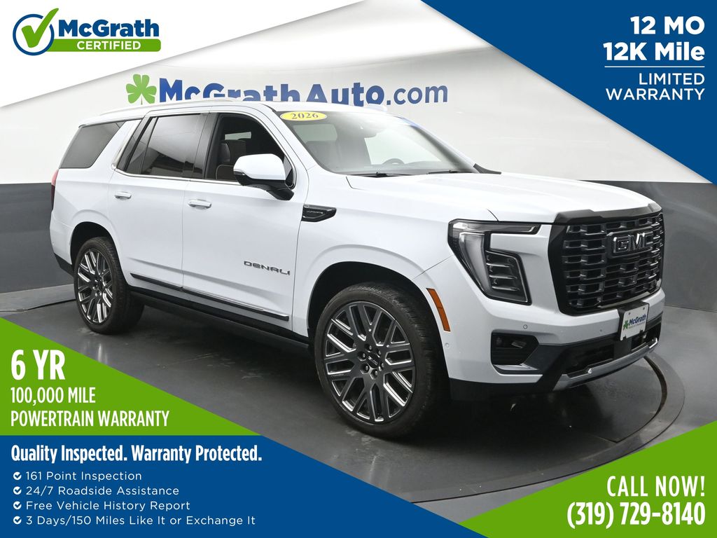 Glacier White Tricoat 2026 GMC Yukon SUV / Crossover Four-Wheel Drive