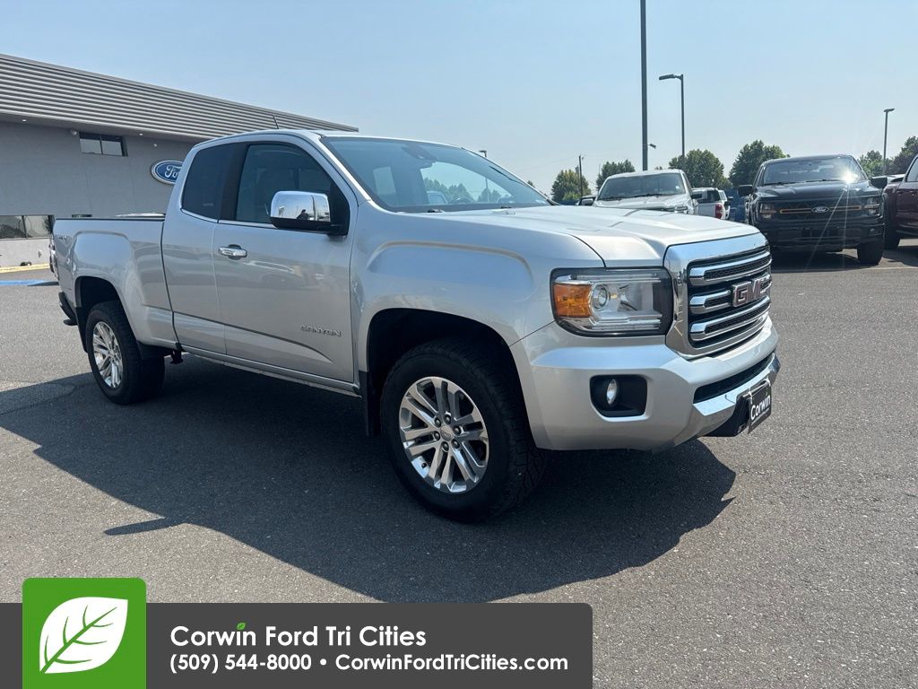 Silver 2017 GMC Canyon Pickup Truck Four-Wheel Drive 8-Speed Automatic