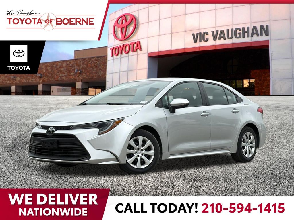 Silver 2024 Toyota Corolla LE FWD Sedan Front-Wheel Drive Continuously Variable Transmission