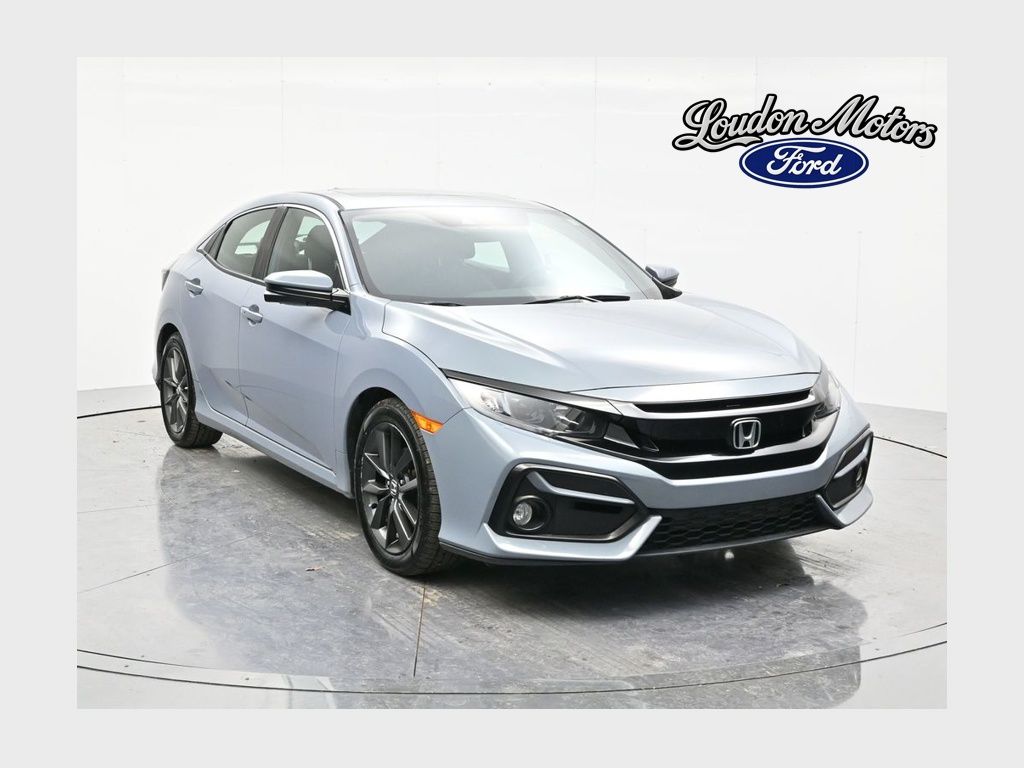 Gray (Modern Steel Metallic) 2021 Honda Civic Hatchback EX FWD Hatchback Front-Wheel Drive Continuously Variable Transmission