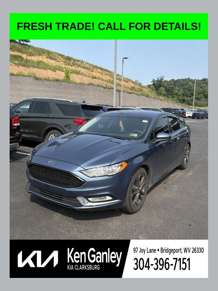 Blue Metallic 2018 Ford Fusion Sedan Front-Wheel Drive 6-Speed Automatic