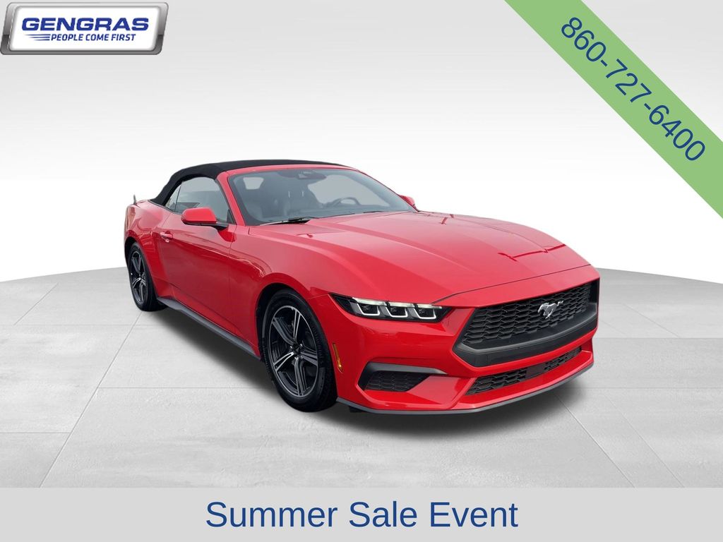 Race Red 2025 Ford Mustang EcoBoost Premium Convertible RWD Convertible Rear-Wheel Drive Automatic