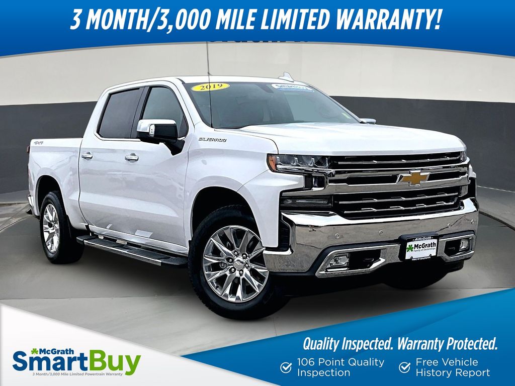 White (Iridescent Pearl Tricoat) 2019 Chevrolet Silverado 1500 Pickup Truck Four-Wheel Drive 8-Speed Automatic