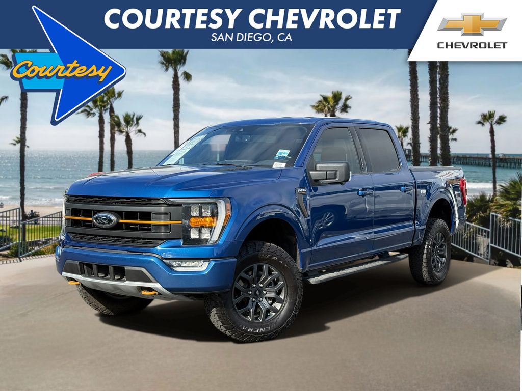 Blue Metallic 2022 Ford F-150 Pickup Truck Four-Wheel Drive Automatic