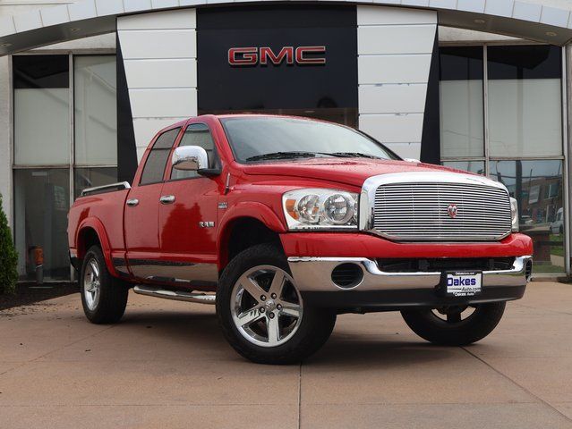 Flame Red Clearcoat 2008 Dodge RAM 1500 SLT Quad Cab 4WD Pickup Truck Four-Wheel Drive 5-Speed Automatic