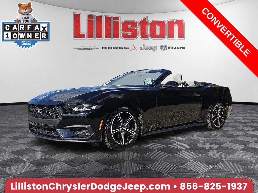 Shadow Black 2024 Ford Mustang Convertible Rear-Wheel Drive Automatic
