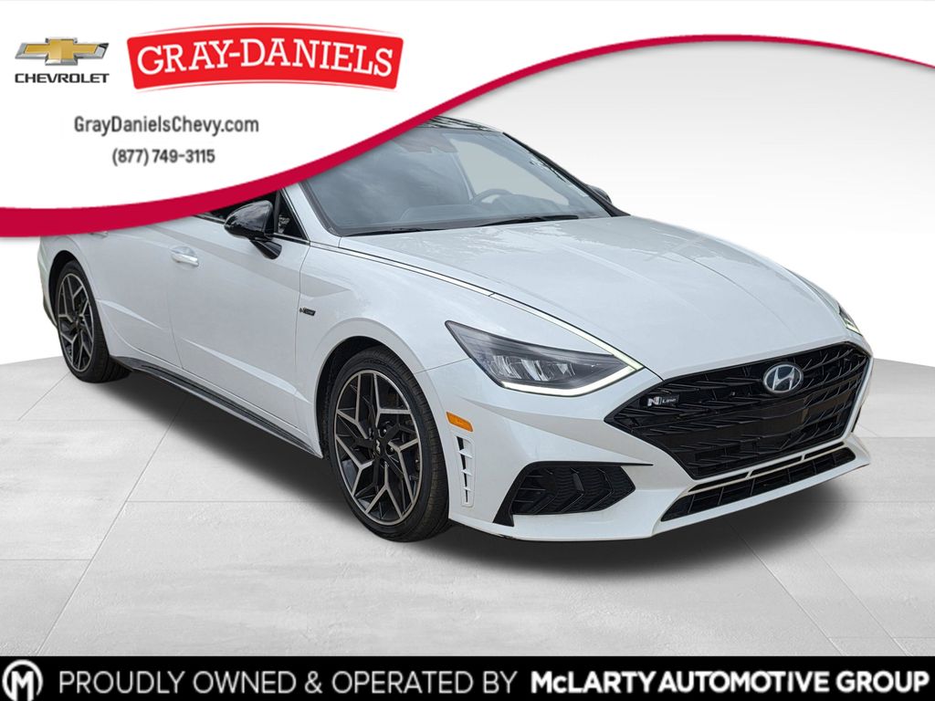 Quartz White 2021 Hyundai Sonata N Line FWD Sedan Front-Wheel Drive 8-Speed Automatic