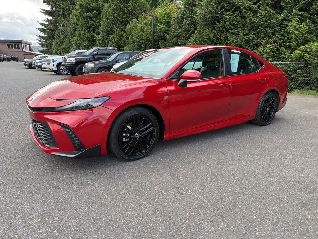 Red 2025 Toyota Camry Sedan Front-Wheel Drive Continuously Variable Transmission