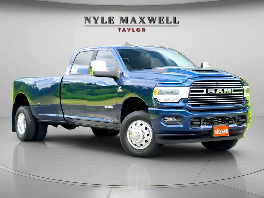 Patriot Blue Pearlcoat 2024 RAM 3500 Pickup Truck Four-Wheel Drive 6-Speed Automatic