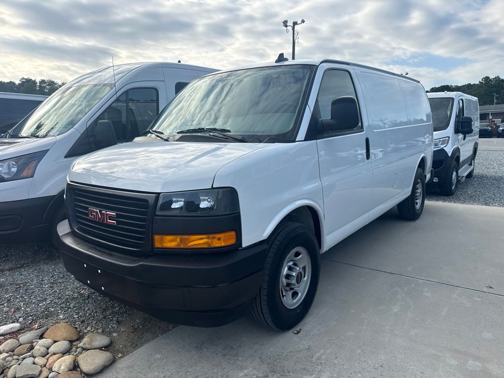 Summit White 2023 GMC Savana Cargo Van Rear-Wheel Drive 8-Speed Automatic Overdrive