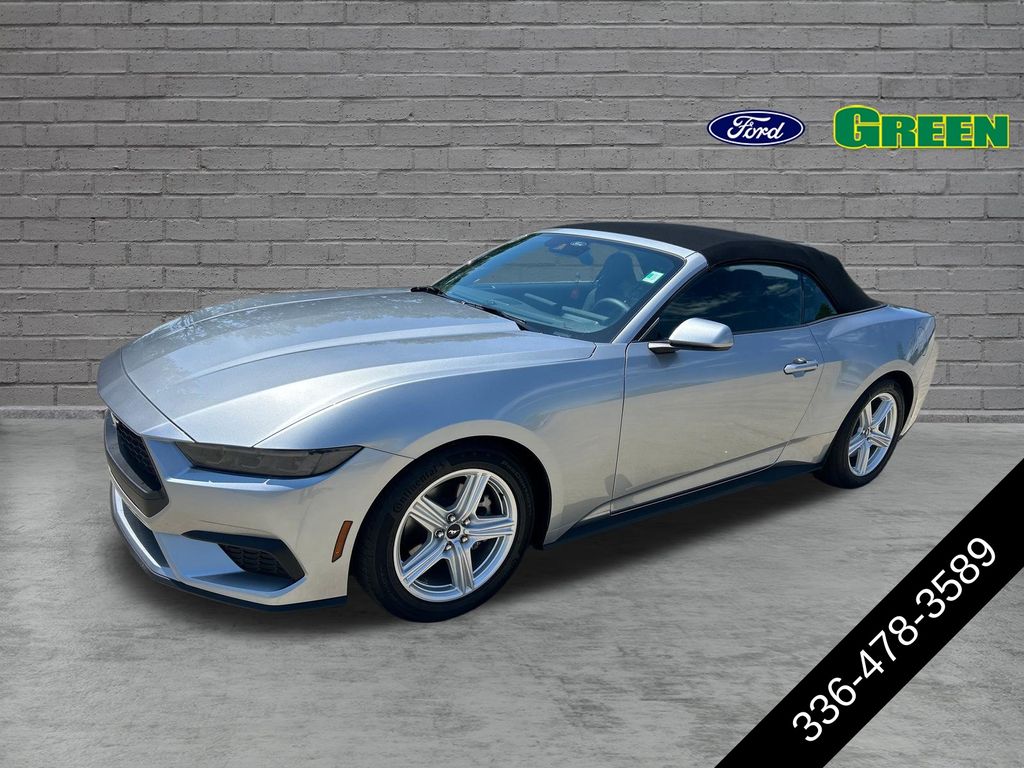 Iconic Silver Metallic 2026 Ford Mustang Convertible Rear-Wheel Drive Automatic