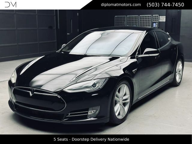Black 2015 Tesla Model S Sedan All-Wheel Drive 1-Speed Automatic