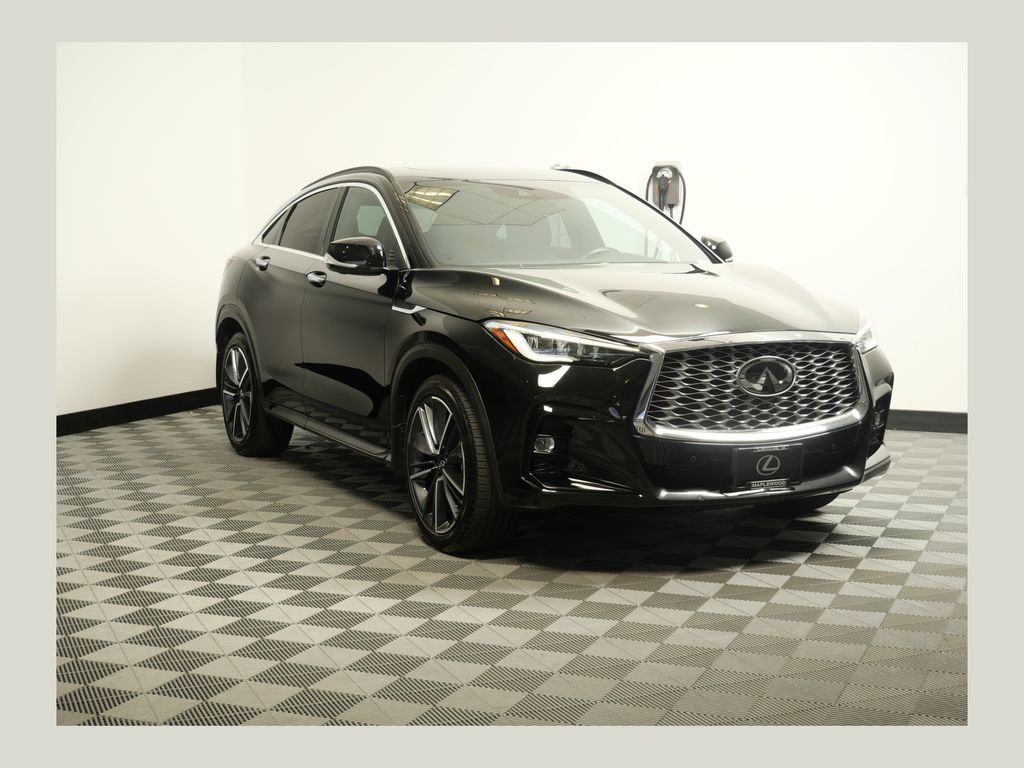 Black Obsidian 2023 INFINITI QX55 Essential AWD SUV / Crossover All-Wheel Drive Continuously Variable Transmission