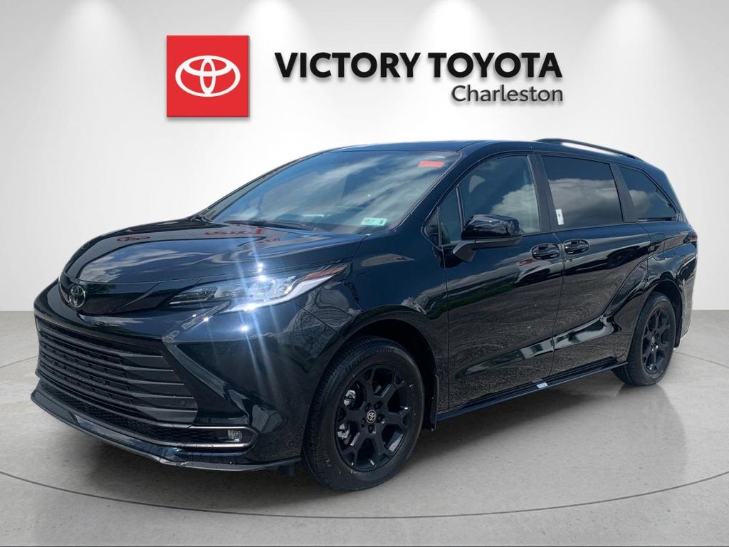 Midnight Black Metallic 2026 Toyota Sienna Minivan All-Wheel Drive Continuously Variable Transmission