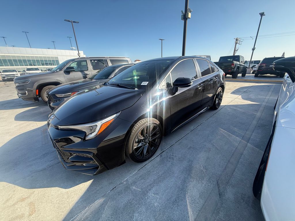 Midnight Black Metallic 2025 Toyota Corolla Hybrid Sedan Front-Wheel Drive Continuously Variable Transmission