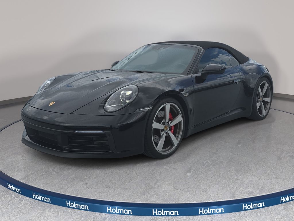 Jet Black Metallic 2020 Porsche 911 Convertible Rear-Wheel Drive 8-Speed Automatic