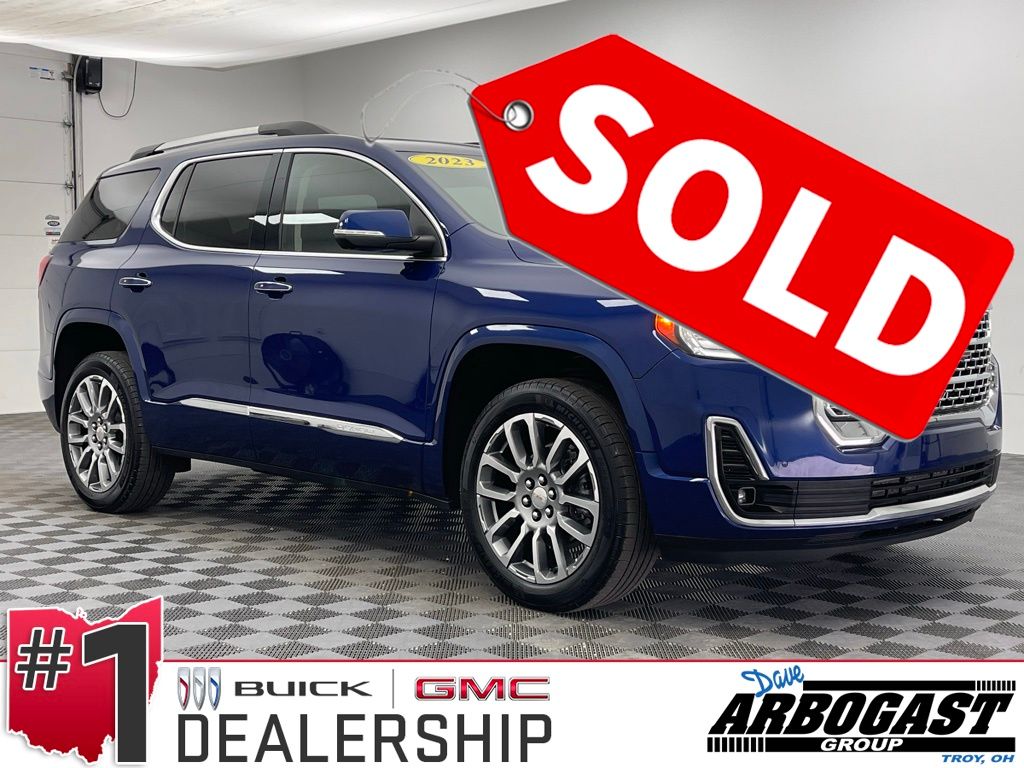 Ultra Blue Metallic 2023 GMC Acadia Denali FWD SUV / Crossover Front-Wheel Drive 9-Speed Automatic