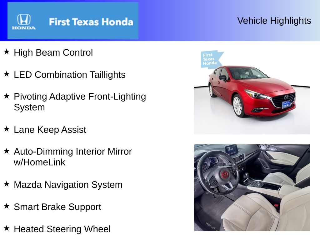 Used Car 2017 Mazda Mazda3  Grand Touring For Sale Under $12,000 In Austin, Texas