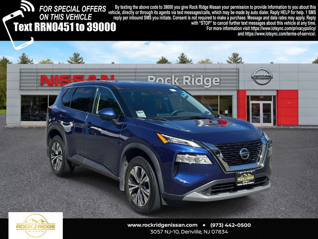 Caspian Blue Metallic 2021 Nissan Rogue SUV / Crossover All-Wheel Drive Continuously Variable Transmission