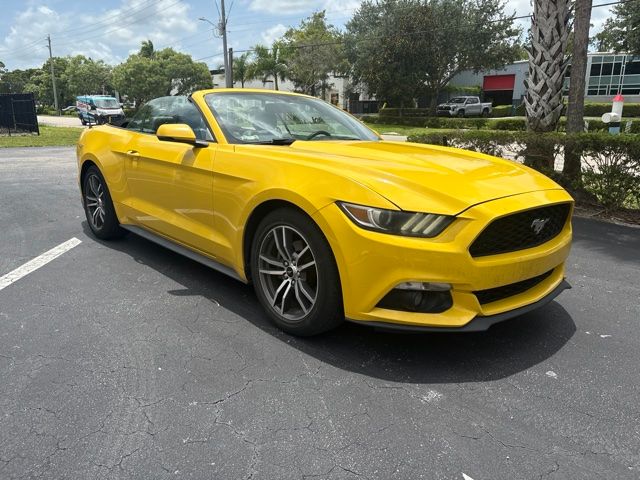 Yellow 2017 Ford Mustang Convertible Rear-Wheel Drive 6-Speed Automatic