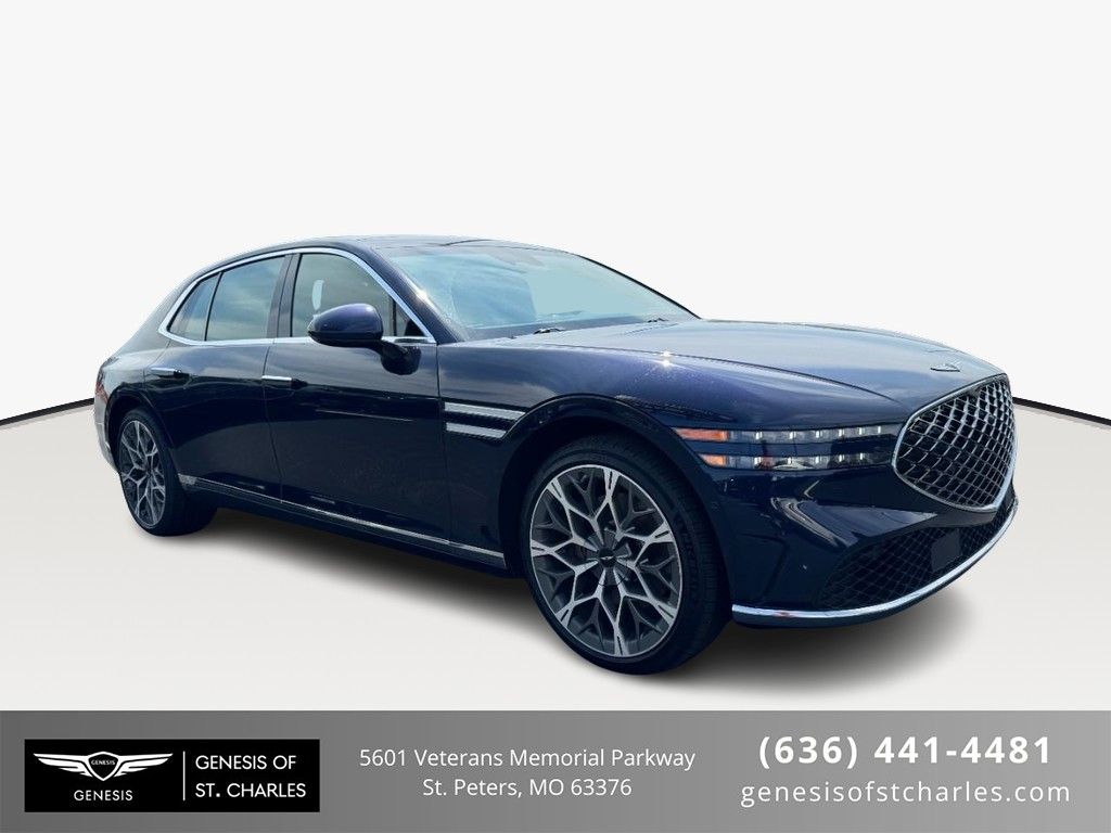 Capri Blue 2023 Genesis G90 Sedan All-Wheel Drive 8-Speed Automatic