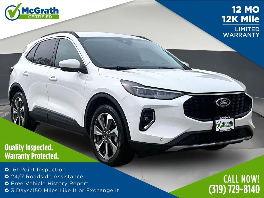 White Metallic 2023 Ford Escape Hybrid SUV / Crossover All-Wheel Drive Continuously Variable Transmission