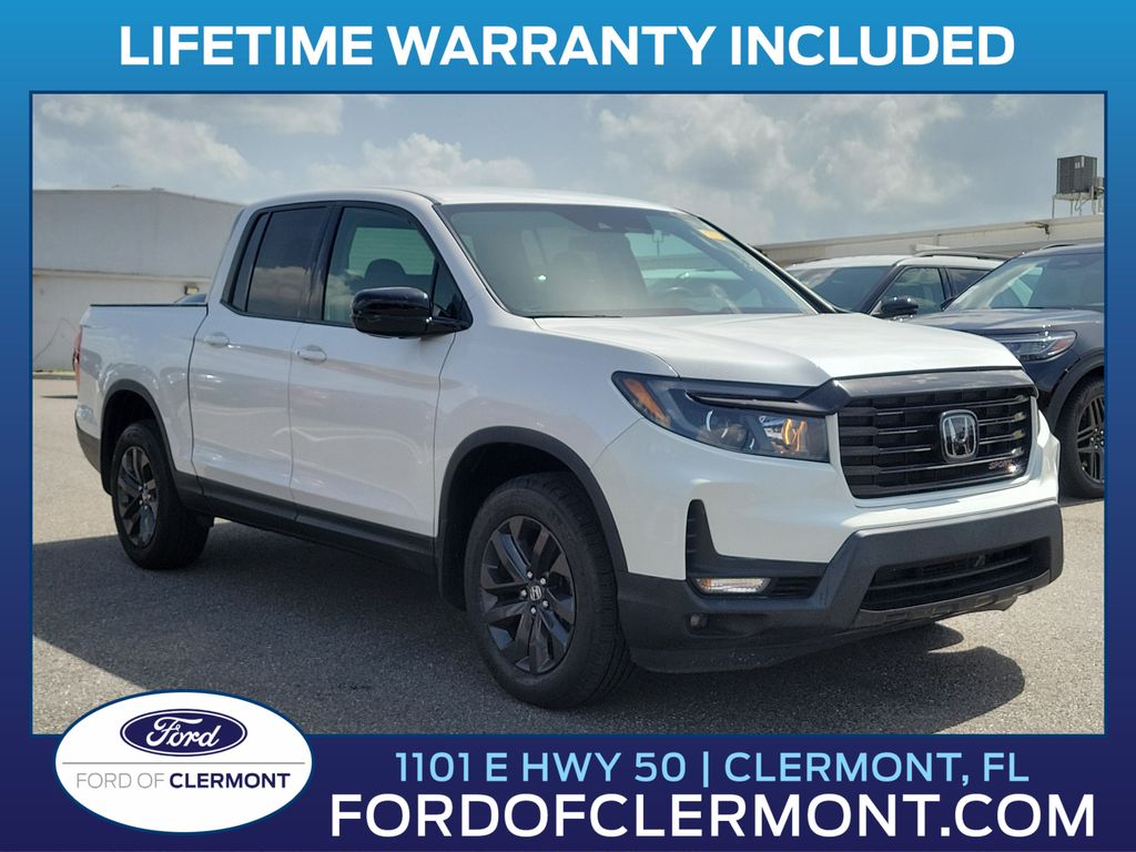 Platinum White Pearl 2023 Honda Ridgeline Pickup Truck All-Wheel Drive 9-Speed Automatic