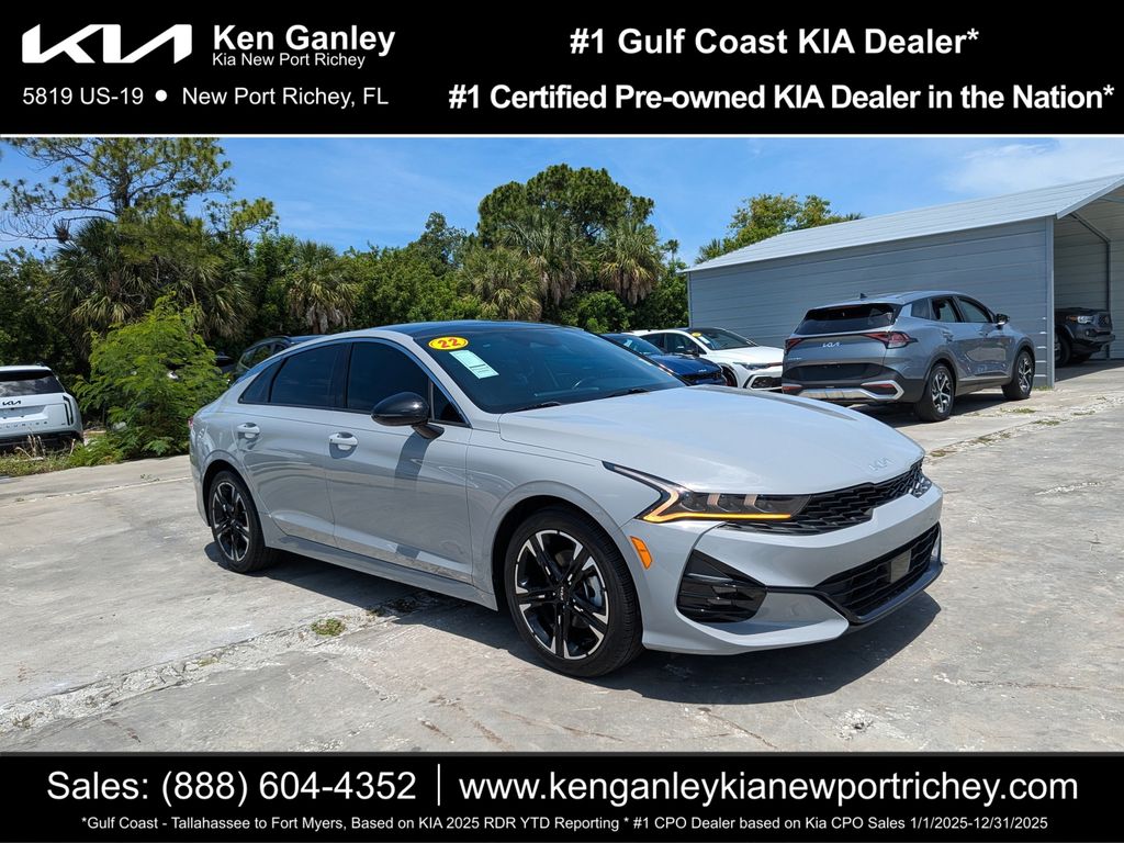 Wolf Gray 2022 Kia K5 GT-Line FWD Sedan Front-Wheel Drive 8-Speed Automatic