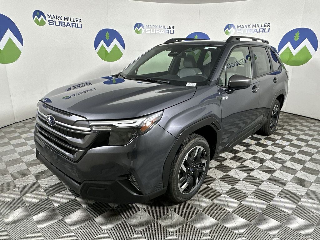 Magnetite Gray Metallic 2025 Subaru Forester Hybrid Premium AWD SUV / Crossover All-Wheel Drive Continuously Variable Transmission