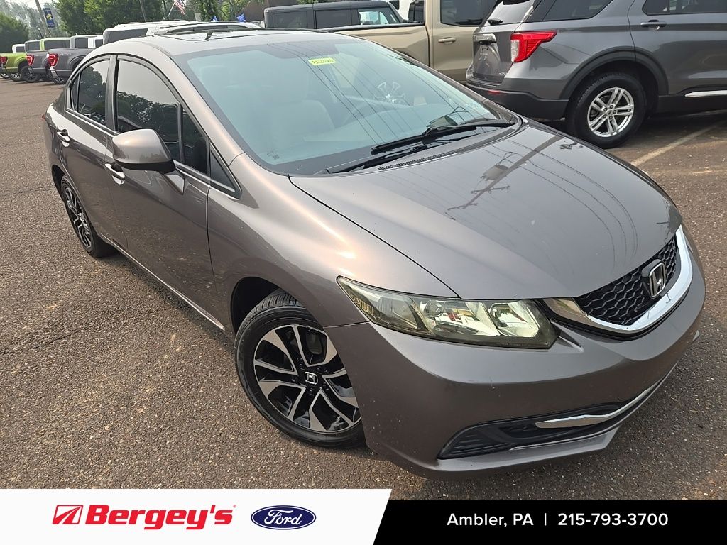 Urban Titanium Metallic 2013 Honda Civic Sedan Front-Wheel Drive 5-Speed Automatic
