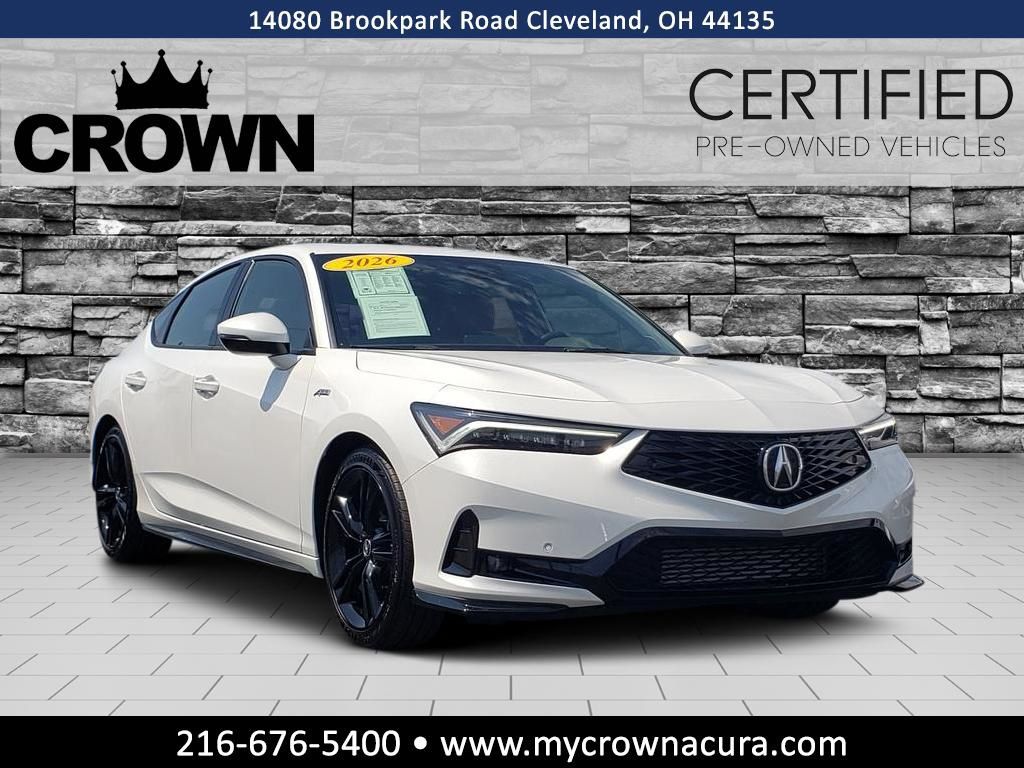 Platinum White Pearl 2026 Acura Integra FWD with Technology and A-SPEC Package Sedan Front-Wheel Drive Continuously Variable Transmission