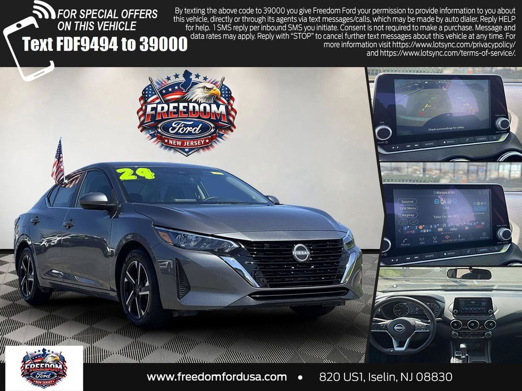Gray (Gun Metallic) 2024 Nissan Sentra Sedan Front-Wheel Drive Continuously Variable Transmission