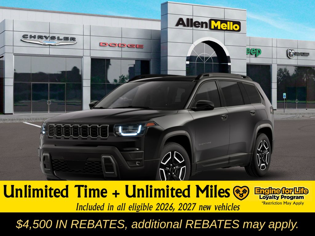 Diamond Black Crystal Pearlcoat 2026 Jeep Cherokee SUV / Crossover Four-Wheel Drive Continuously Variable Transmission