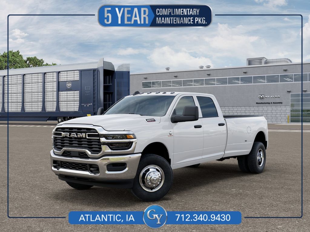 White 2026 RAM 3500 Tradesman Crew Cab LB DRW 4WD Pickup Truck Four-Wheel Drive 8-Speed Automatic