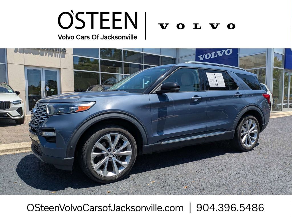 Blue Metallic 2021 Ford Explorer SUV / Crossover All-Wheel Drive Automatic