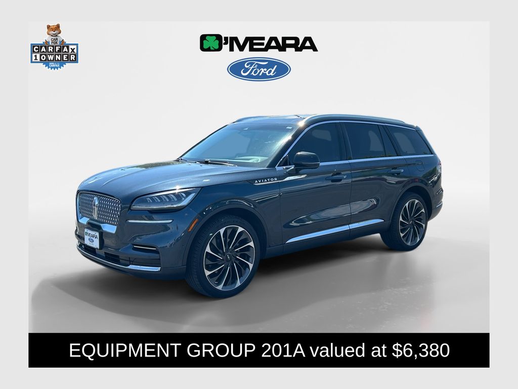 Blue Metallic 2022 Lincoln Aviator Reserve AWD SUV / Crossover All-Wheel Drive Automatic