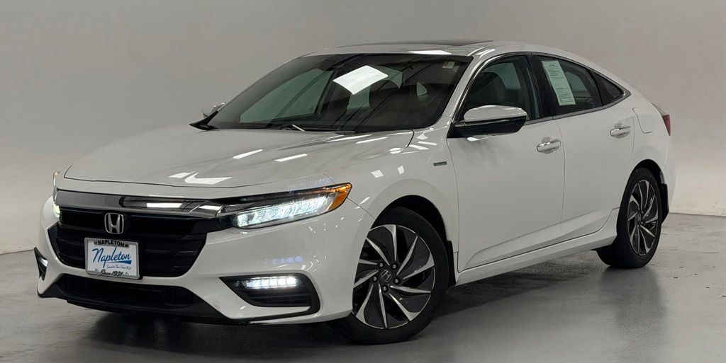 Platinum White Pearl 2021 Honda Insight Touring FWD Sedan Front-Wheel Drive Continuously Variable Transmission