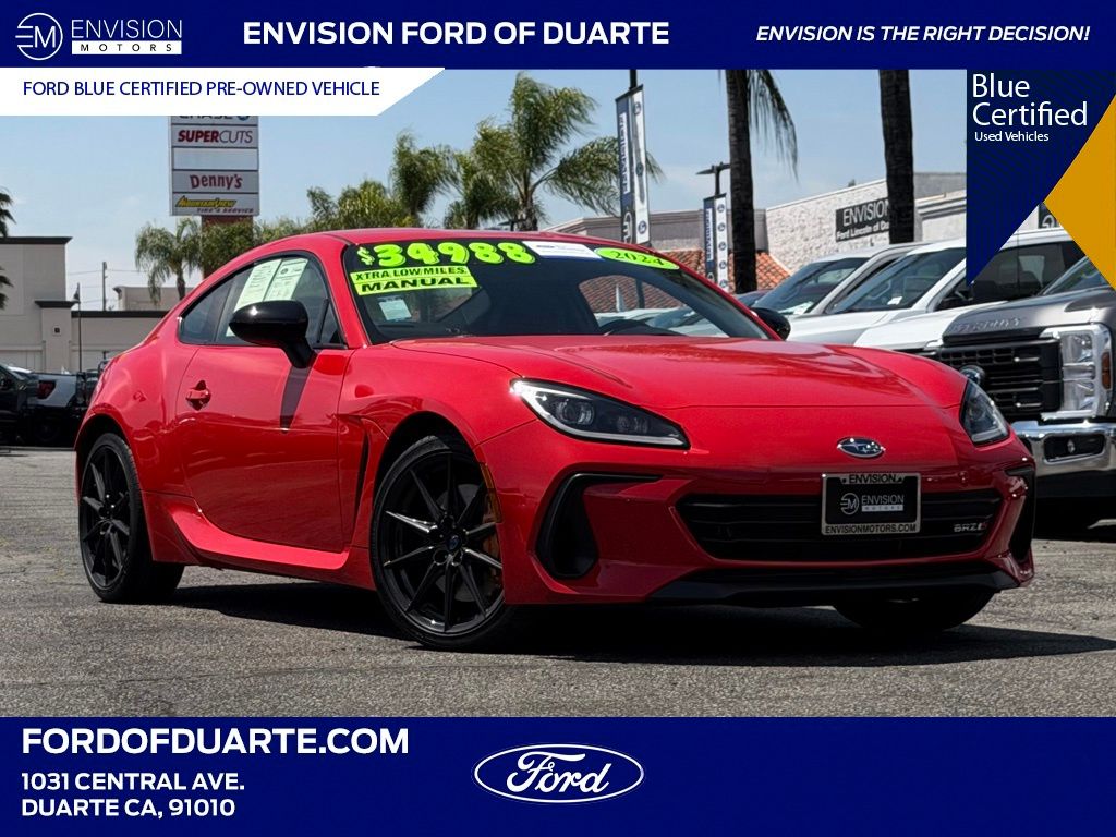 Red 2024 Subaru BRZ tS RWD Coupe Rear-Wheel Drive 6-Speed Manual