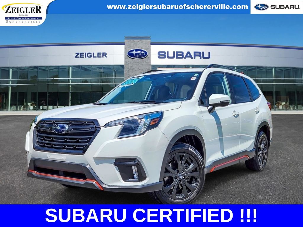 Crystal White Pearl 2024 Subaru Forester SUV / Crossover All-Wheel Drive Continuously Variable Transmission