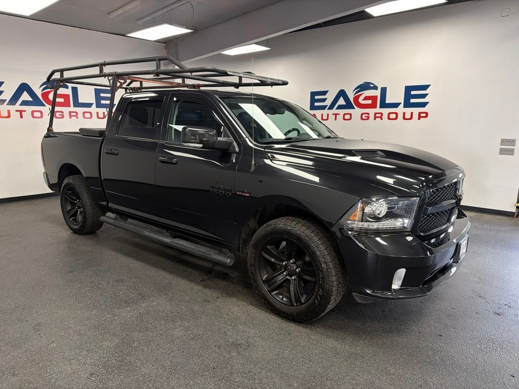 Brilliant Black Crystal Pearlcoat 2018 RAM 1500 Pickup Truck Four-Wheel Drive 8-Speed Automatic