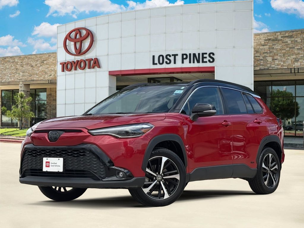 Barcelona Red Metallic 2024 Toyota Corolla Cross Hybrid XSE AWD SUV / Crossover All-Wheel Drive Continuously Variable Transmission