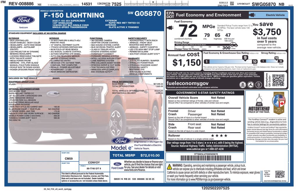 Certified Used 2025 Red Ford Flash image 7