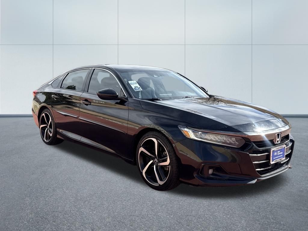 Black 2022 Honda Accord Sedan Front-Wheel Drive Continuously Variable Transmission