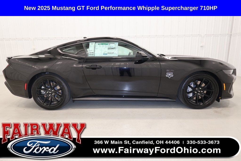 Shadow Black 2025 Ford Mustang GT Fastback RWD Coupe Rear-Wheel Drive 6-Speed Manual