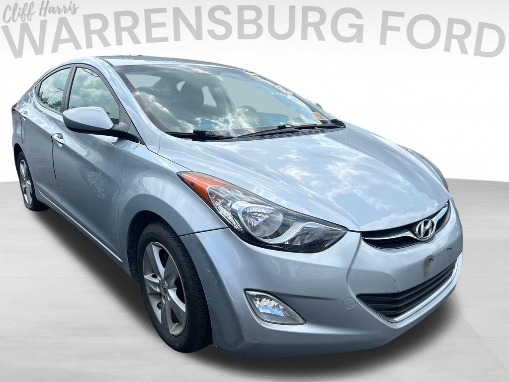Radiant Silver Metallic 2012 Hyundai Elantra Sedan Front-Wheel Drive 6-Speed Automatic Overdrive