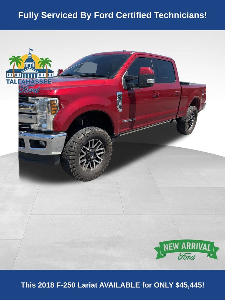 Ruby Red Metallic 2018 Ford F-250 Super Duty Lariat Crew Cab 4WD Pickup Truck Four-Wheel Drive 6-Speed Automatic