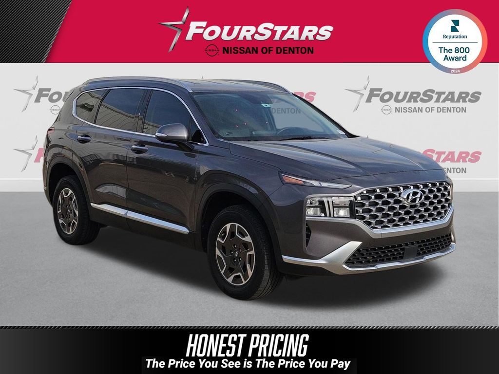 Portofino Gray 2022 Hyundai Santa Fe Hybrid Blue AWD SUV / Crossover All-Wheel Drive 6-Speed Automatic