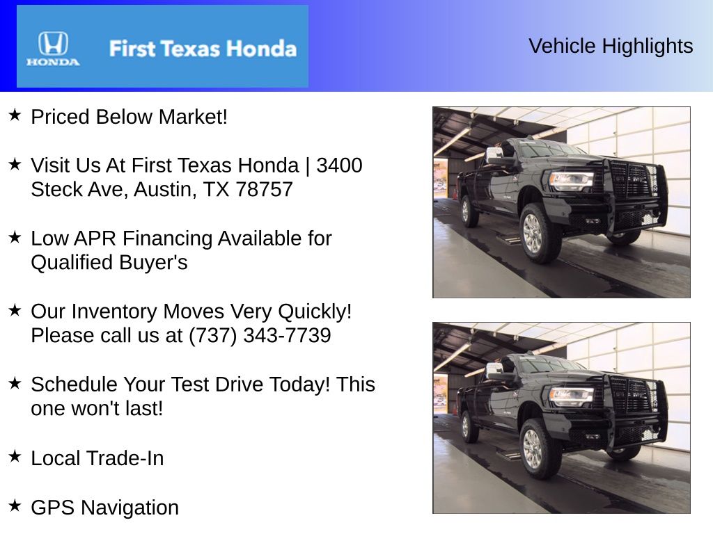 Used Car 2024 Ram 3500  Laramie For Sale Under $80,000 In Austin, Texas