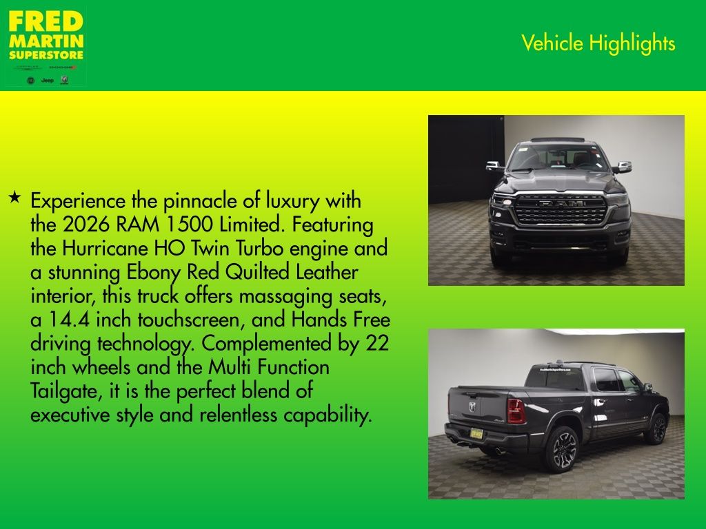 new 2026 Ram 1500 car, priced at $72,082